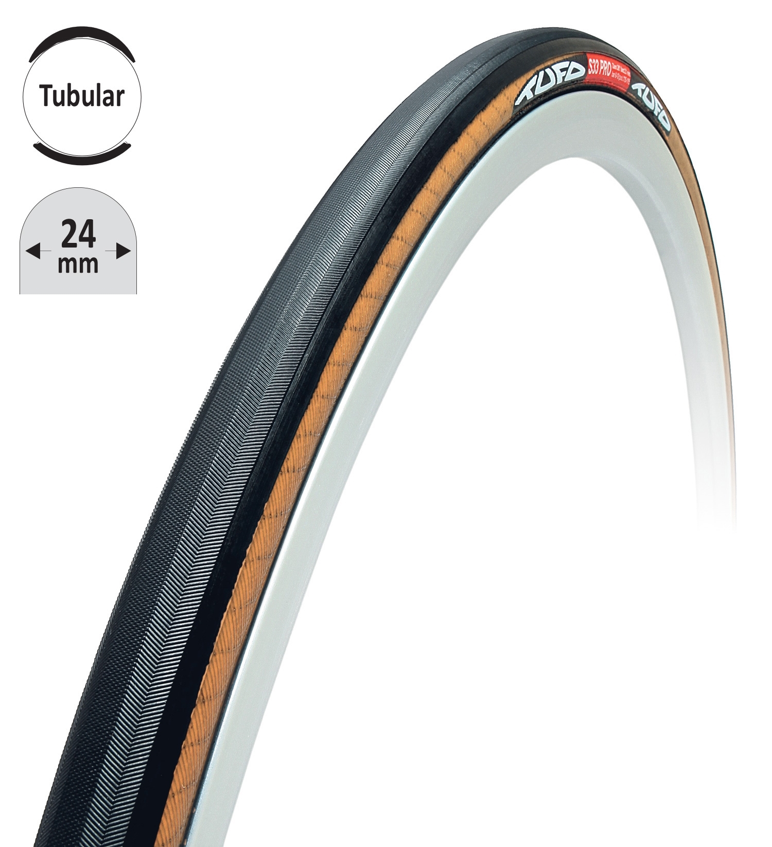 *TUBULAR TUFO S33 PRO 24 CRN/BEZ 28"/24mm