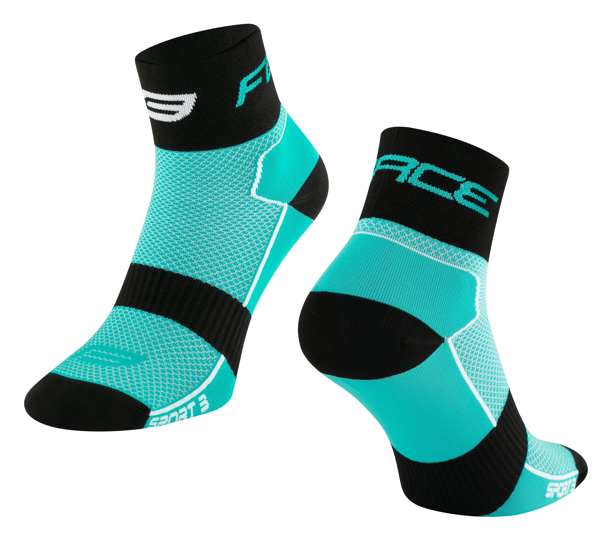 Čarape FORCE SPORT 3, tirkiz-crne L-XL/42-46									