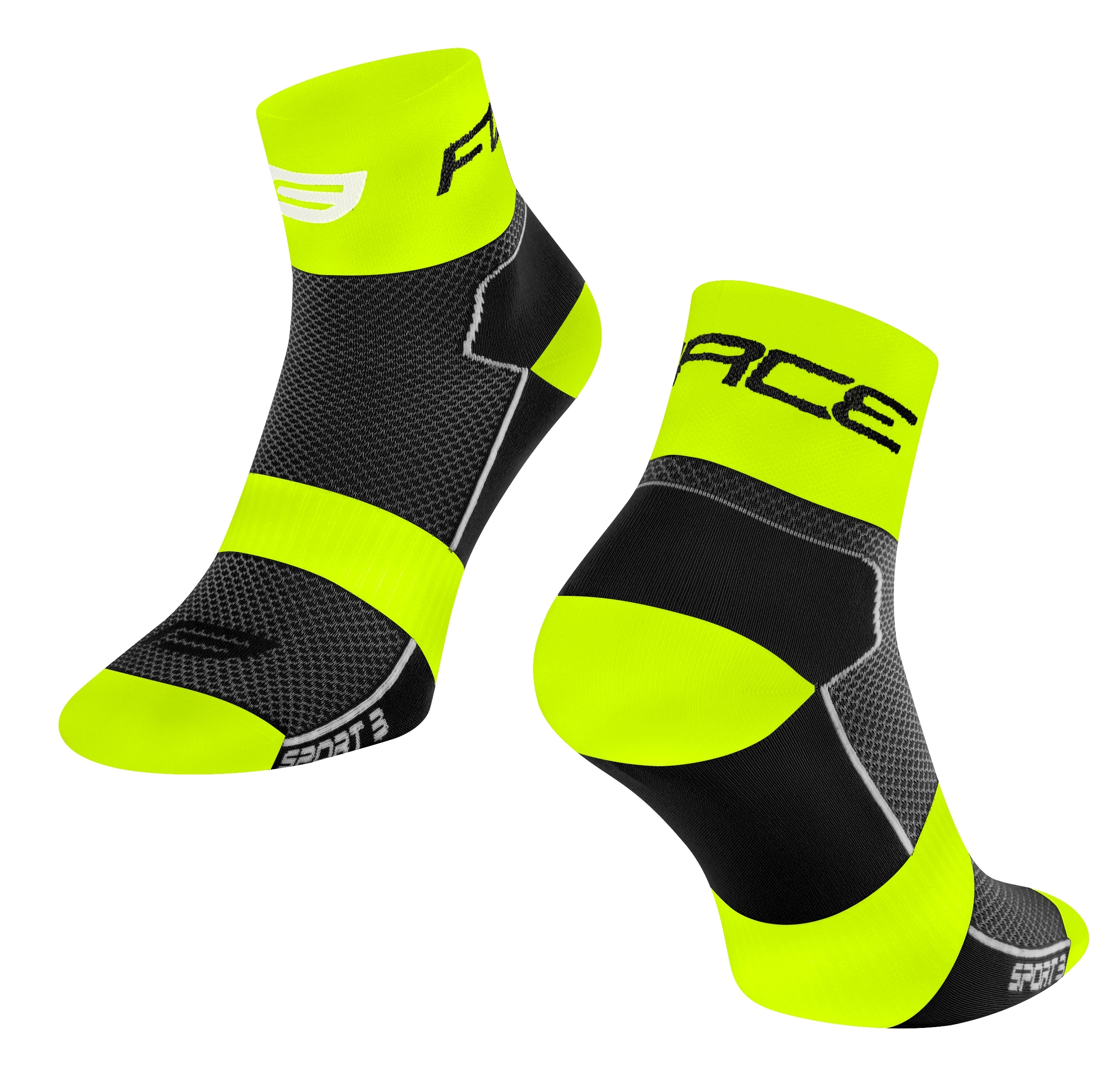 ČARAPE FORCE SPORT 3 crno-fluo S-M/36-41