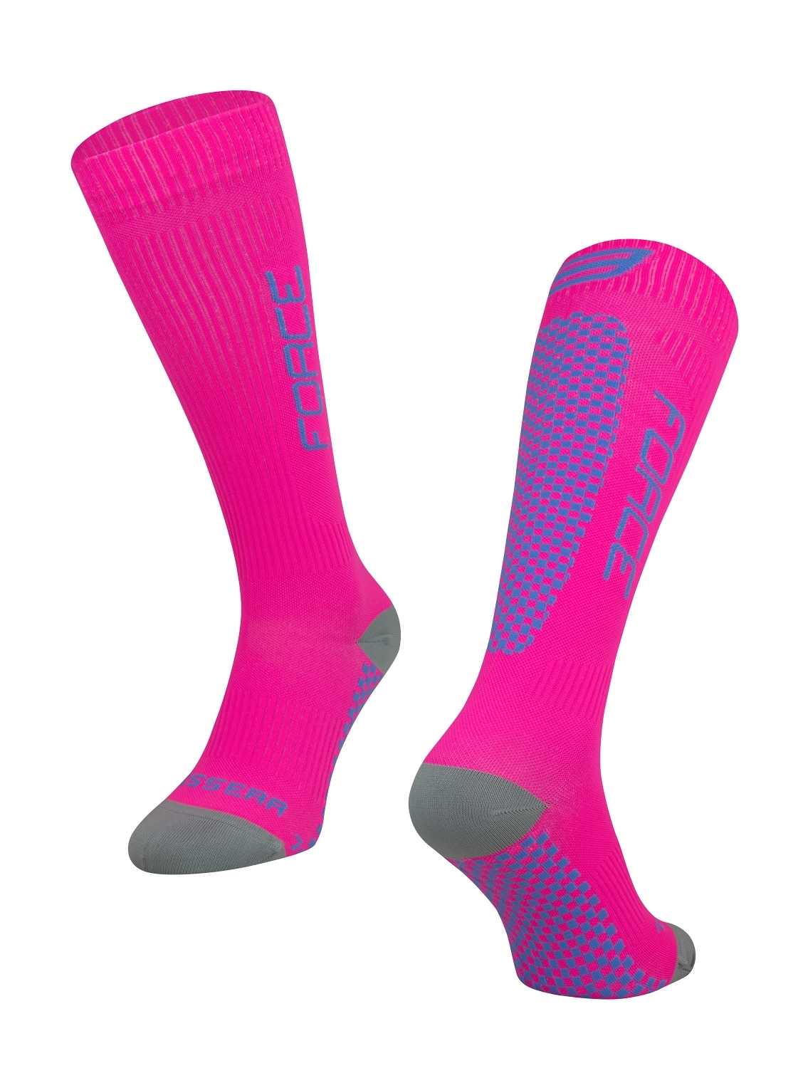 KOMPRESIONE ČARAPE FORCE TESSERA COMPRESSION pink/purp L/XL