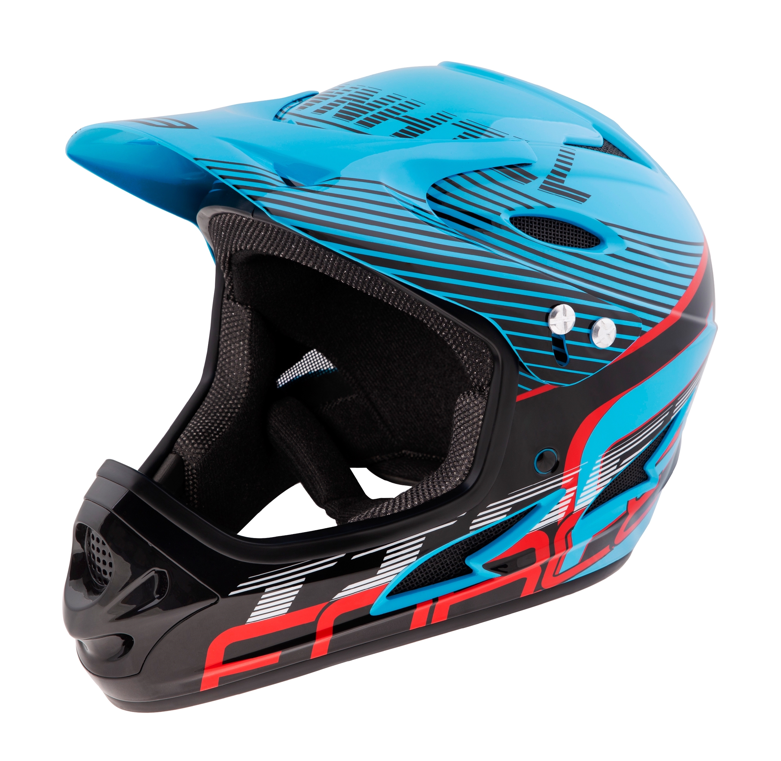 *KACIGA FORCE TIGER DOWNHILL plavo-crno-crvena L-XL