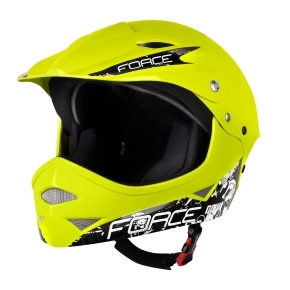 KACIGA FORCE DOWNHILL junior, glossy fluo S - M