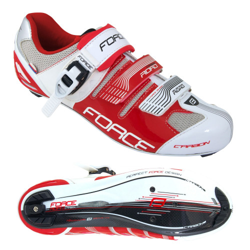 Sprinterice FORCE ROAD CARBON,belo-crvene 42